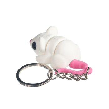 Mysz biała - brelok do kluczy